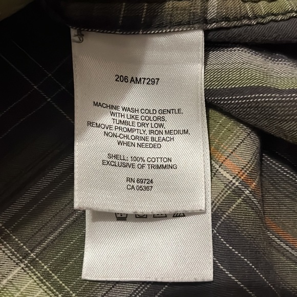 Columbia Button Down Shirt Long Sleeve Green Plaid Large - Picture 3 of 4